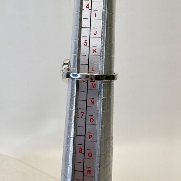 Peridot August Birthstone Ring Green‎ Silver-Tone Size 5.75 - Picture 4 of 8